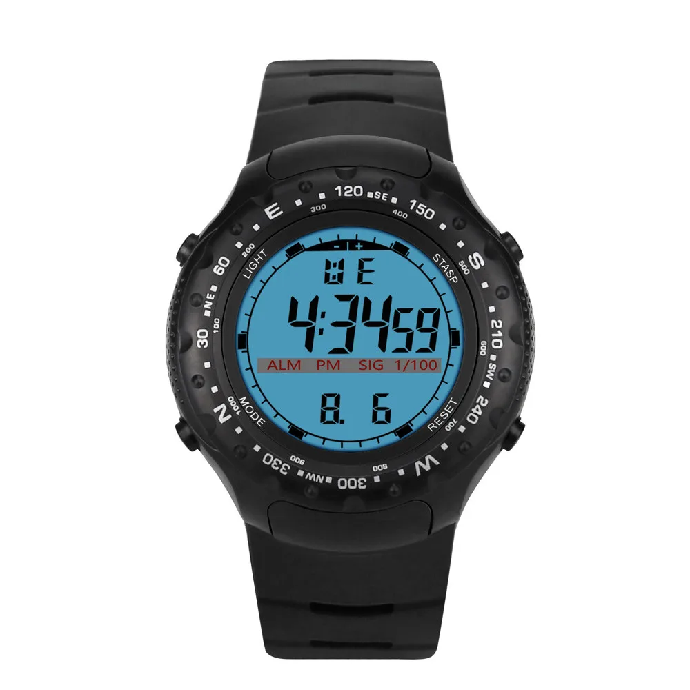 

Green/Black Men's Waterproof Watch Sports Multifunction Electronic Watch Student Led Watch-1