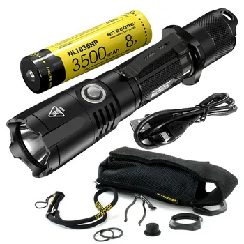 Cheap NITECORE MH25GTS LED Flashlight CREE XHP35 HD 1800 Lumen USB Rechargeable Flashlight With 3500mAh 18650 Battery For Police