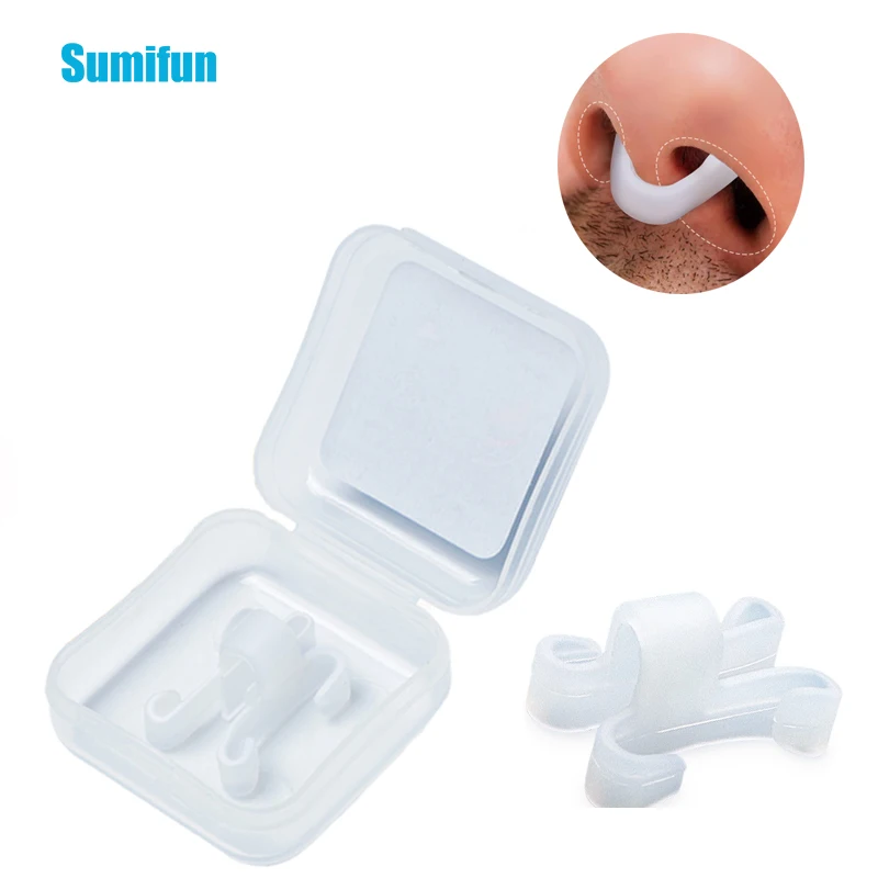 

1/2Pcs Sumifun Anti Snore Apnea Clip Stop Snoring Nose Clip Sleep Aid Soft Washable Tray Guard Mini Apnea Relieve Snoring Tool