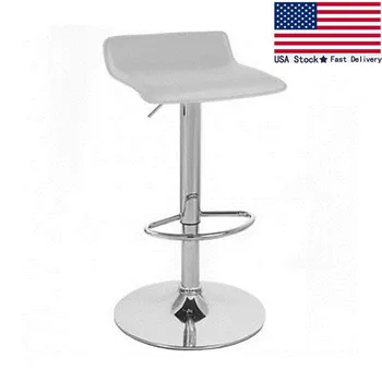 

LEATHER BARSTOOL ADJUSTABLE SWIVEL - ADJUSTING BAR STOOL - SIGMA-SET OF 2 WHITE