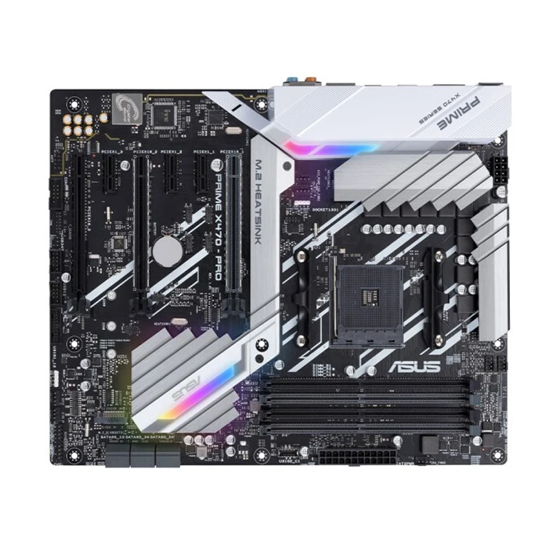 ASUS PRIME X470-PRO Настольная компьютерная игровая плата X470 разъем AM4 DDR4 USB3.1 64G HDMI M.2 используется настольная материнская плата