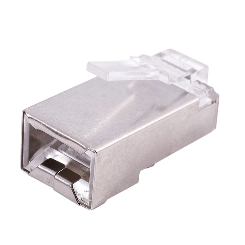 10 шт. металлические экранированные 8P8C RJ45 разъем конец сетевые соединители w сапоги крышка