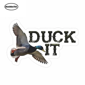 

HotMeiNi 13cm x 8.6cm for Anime Duck It Hunting Cartoon Funny Car Stickers Bumper Trunk Truck Graphics JDM Vinyl Car Wrap