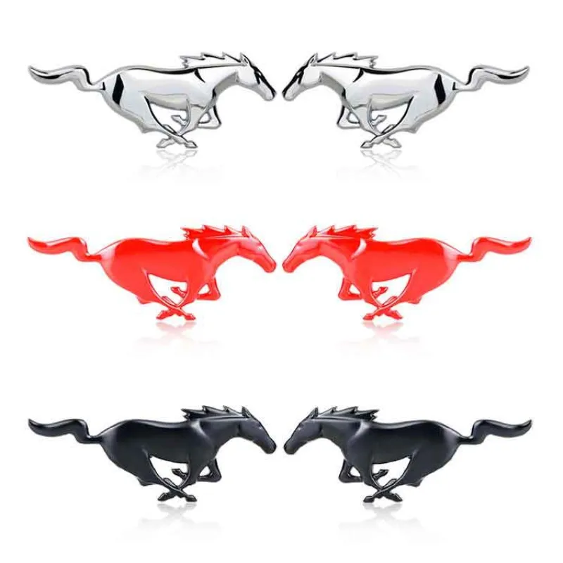 New 3D Metal Sticker Mustang Car Window Bumper Body Sticker Badge Emblem Decal Horse Sticker For Ferrari Badge Emblem Styling