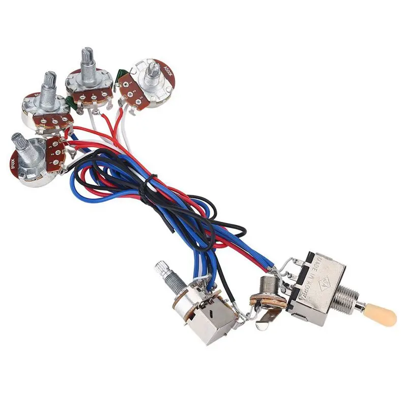 Гитарные запчасти жгут проводов KIT 2 V/2 T 3 Way переключатель для LES PAUL LP Gibson|Детали и