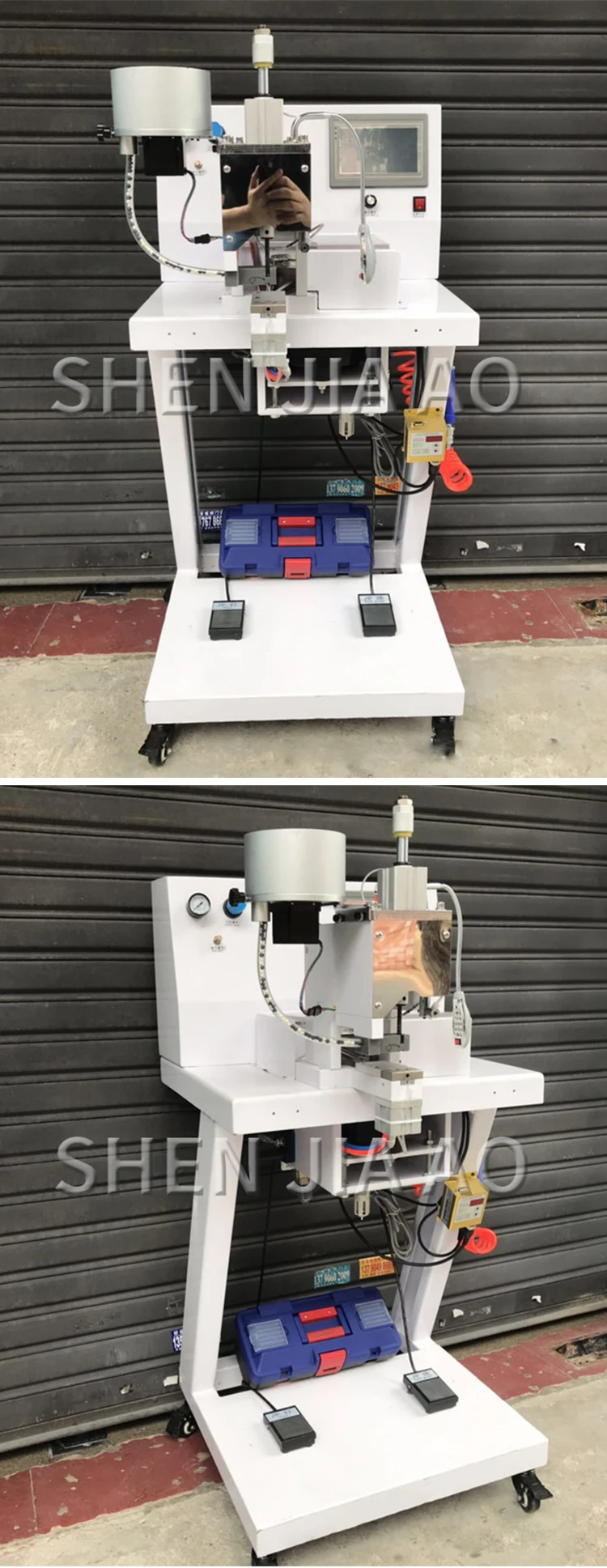 1PC Beading Nail Button Machine Four-claw Beading Clothing Buttoning Machine Fully Automatic Bead Shoes Hats Fabric Machine