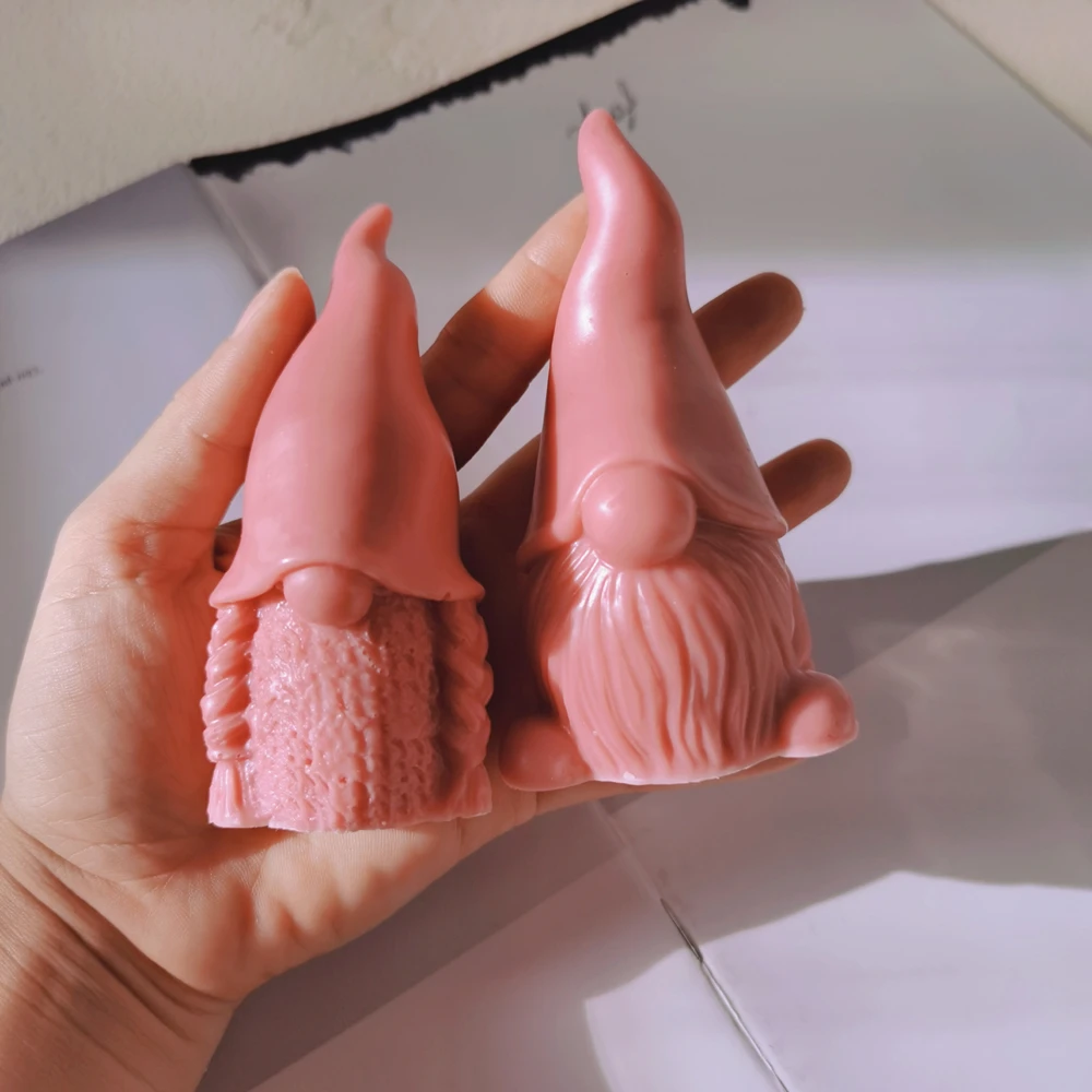 new year resin candle mould Scandinavian Christmas Gnome 3D silicone mold Scandi Nordic Tomte Nisse Small Gonk soap mold