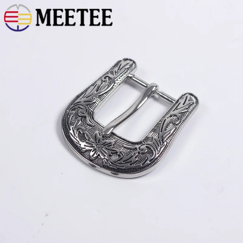 Meetee 1 набор(3 шт.) 26 мм пряжка для ремня винтажная Пряжка из сплава для женщин и мужчин для украшения джинсов пояса кожевенное ремесло YK203