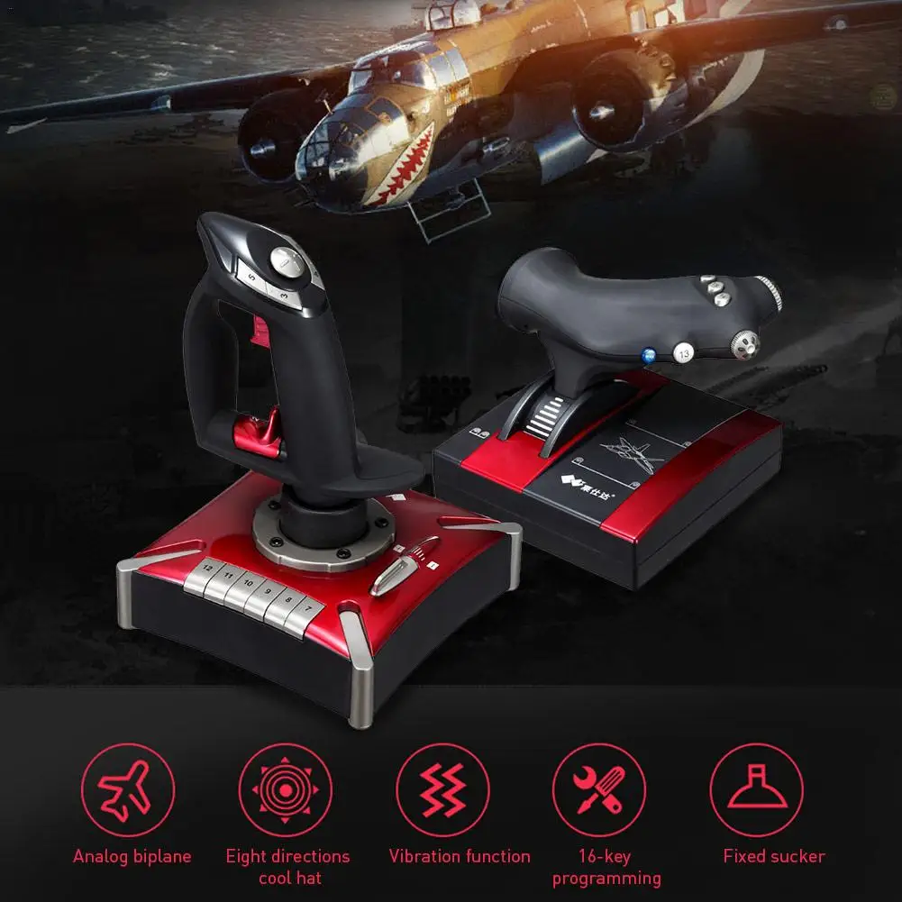 Для Hotas PC игровой PXN-2119II USB интерфейс компьютерный игровой джойстик для полетов с контроллером вибрации совместим с Windows XP