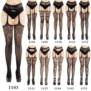 

Women's Fishnet Tights Suspender Pantyhose Thigh High Stockings