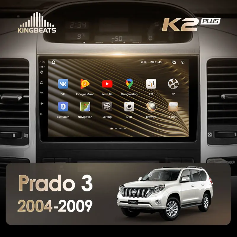 KingBeats штатное головное устройство For Toyota Land Cruiser Prado 120 2004 2009 GPS автомагнитола на