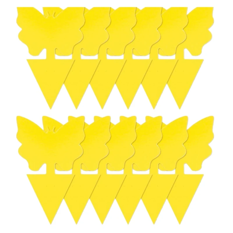 60Pcs Dual-Sided Yellow Fruit Fly Sticky Pest Control Traps for Mosquitos Whitefly Small Insects Houseplant Bug Catcher |