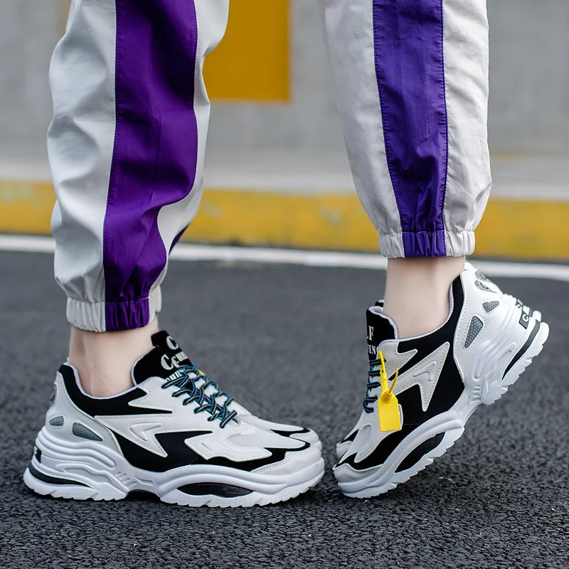 

2019 Spring And Autumn Breathable Sports MEN'S SHOES Korean-style Trend Couples Dad Shoes Sports Footwear Versatile Running Shoe