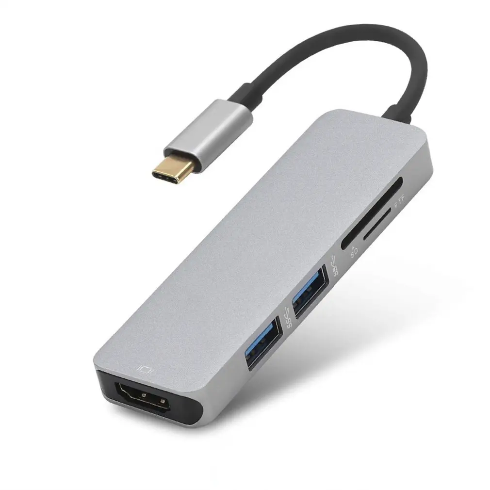 5 в 1 USB C концентратор USB-C до 3,0 концентратор с HDMI SD карты Слоты адаптер для samsung Galaxy S9/s8 huawei P20 Pro type C usb-хаб