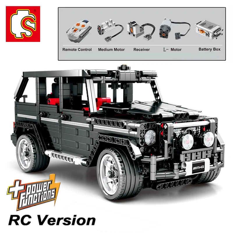 SEMBO Technic G-Class серии SUV G500 внедорожные AWD транспортные средства, силовые функции автомобиля, сервопривод лего двигателя лего Technic Creator для детей