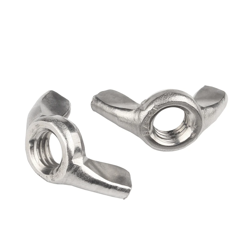 100pcs 304 stainless steel M5 DIN315 Hand Tighten Nut Butterfly Nut