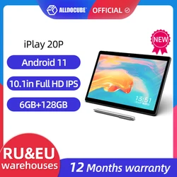ALLDOCUBE – tablette PC de 10.1 pouces iPlay 20P, Android 11, Octa Core, 6 go de Ram, 128 go de Rom, 1920*1200 IPS, Helio P60, 4G LTE, appel téléphonique 