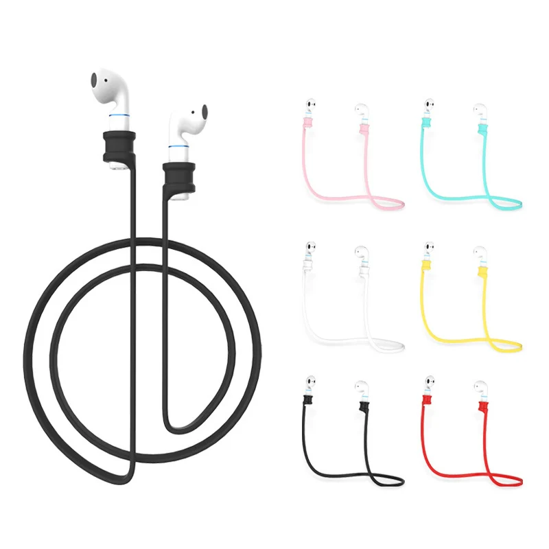 1PC Anti-Lost Silicone Earphone Rope Holder Cable For AirPods Wireless Bluetooth Headphone Neck Strap Cord String | Электроника
