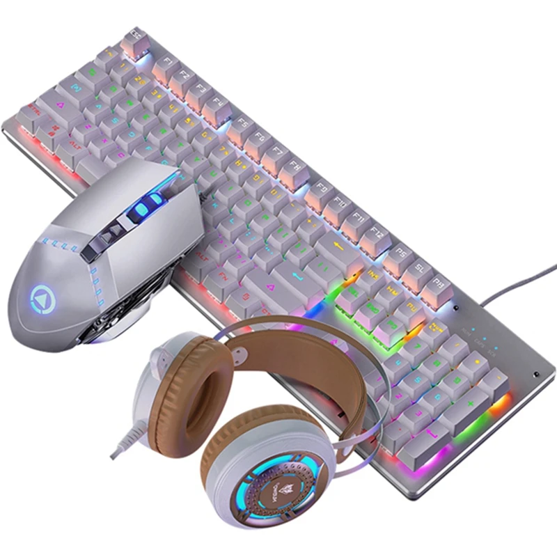 

YINDIAO Game USB Mechanical Keyboard Competition Mouse Headset Three Sets of A