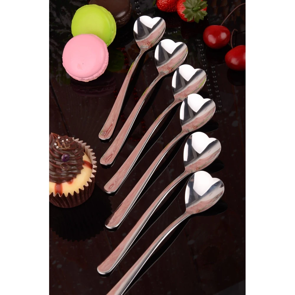 Lot De 4 Cuillères à Dessert En Acier Inoxydable Iplusmile - Forme Pelle, Pour Maison, Boutique, Glace, Design élégant