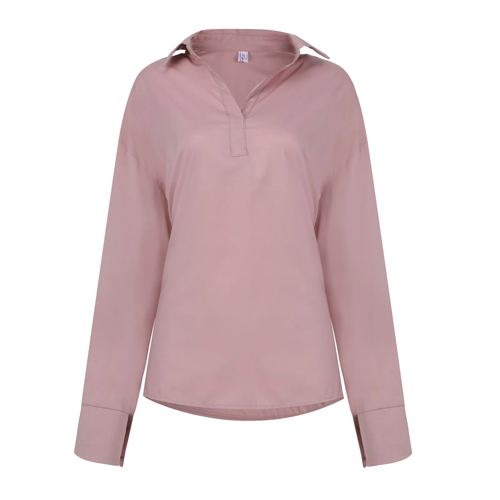 2021 Shirts Women Fashion Long Sleeves Satin Blouse Vintage Femme V Neck Street Shirts Elegant Imitation Blouse Женское Плать 2