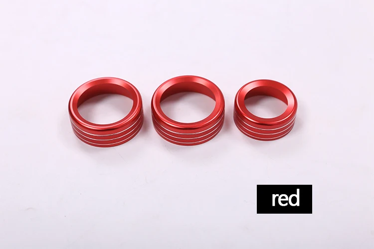 3 шт./компл. Алюминий сплав кондиционер воздуха с центральным управлением ручка для Alfa Romeo Giulia автомобильные аксессуары - Название цвета: Красный