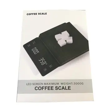 

3kg/0.1g LCD Display Drip Coffee Scale With Timer Portable Electronic Digital Kitchen Scale High Precision LCD Electronic Scales