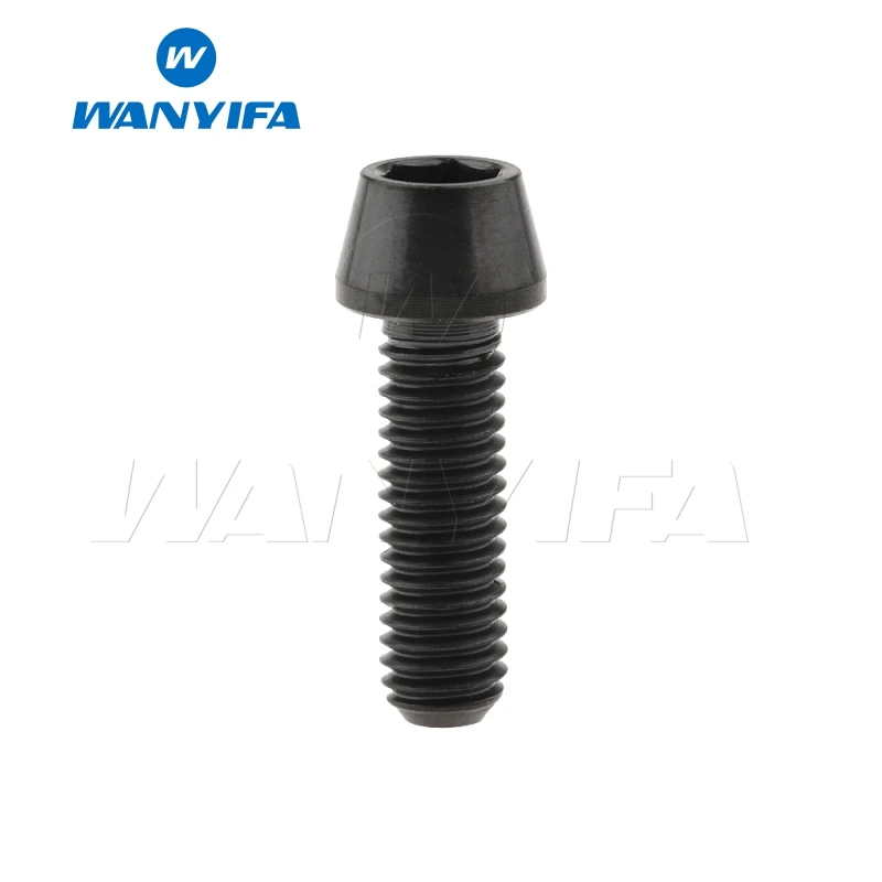 M5x16 Black Wanyifa M5x9 15, 16, 18, 20, 25 30 35, 40 45 50 55 60 мм шестигранный ключ конической головкой Винт с титановым болтом для Велосипедный вынос руля - Цвет: M5x16 Black