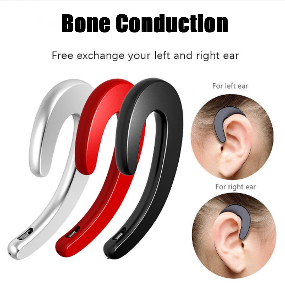 

Wireless Bluetooth Headphone Ear Hook Painless Earphone Bone Conduction Headset Sports Music Phone Headphones