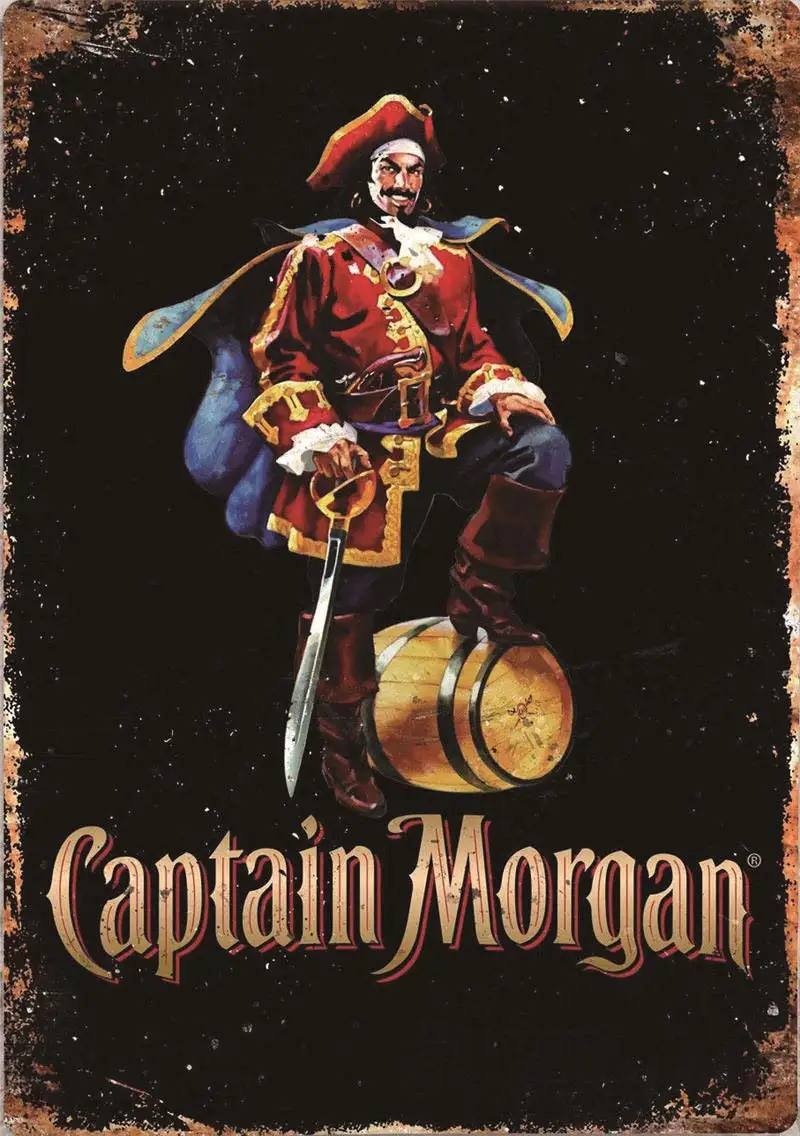 Captain Morgan Captain Morgan Retro tin metal sign nostalgic art gift Home Decor 
