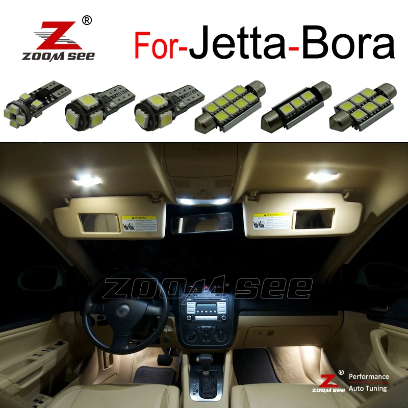 

100% White Error Free LED bulb interior map dome light Kit For VW For Jetta For Bora For Vento 4 5 6 MK4 MK5 MK6 (1998-2016)