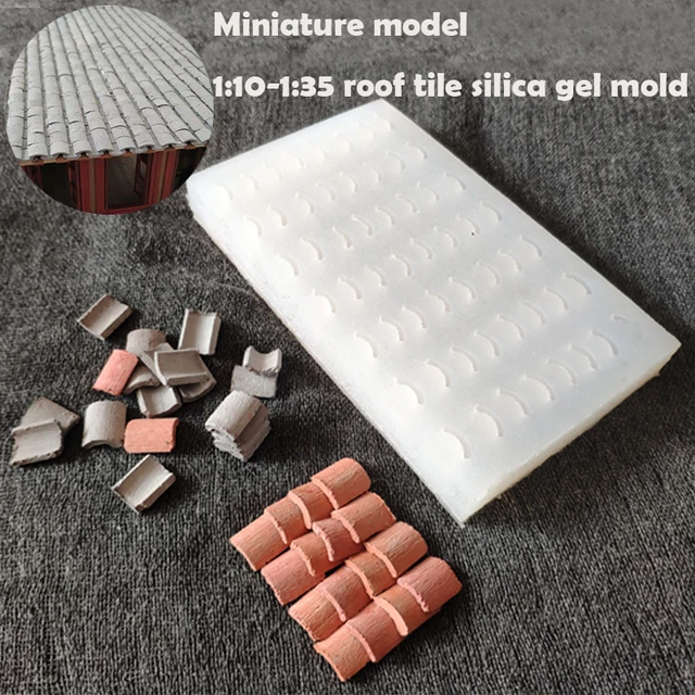Molde de silicona, Tejas en miniatura, Tablero en miniatura