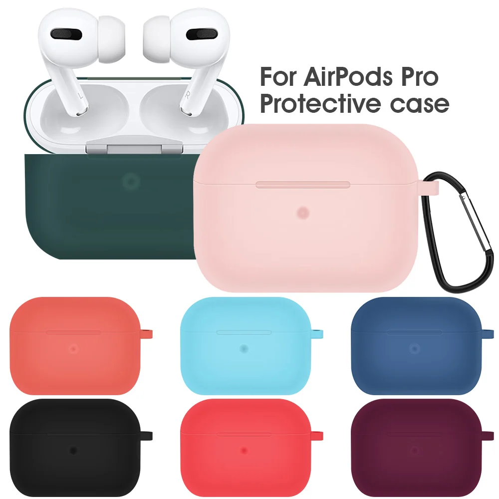 Мягкий силиконовый защитный чехол для наушников AirPods Pro водонепроницаемый из ТПУ
