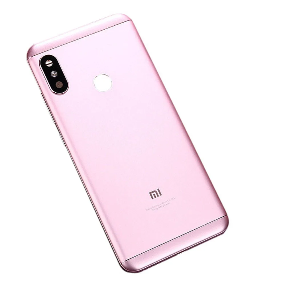Для Xiaomi mi A2 Lite/Red mi 6 Pro задняя крышка батарейного отсека задняя крышка корпус металлическая дверная камера Стекло объектив Ремонт запасных частей