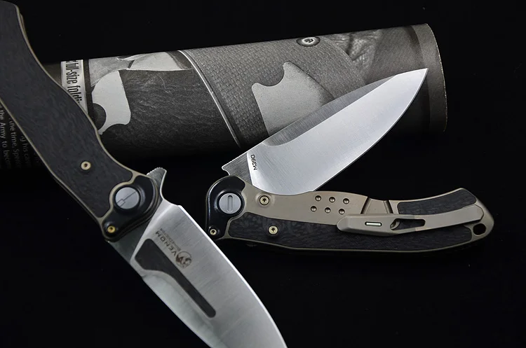 Складной нож VENOM BONE DOCTOR M390 из титана CF складной для кемпинга охоты выживания