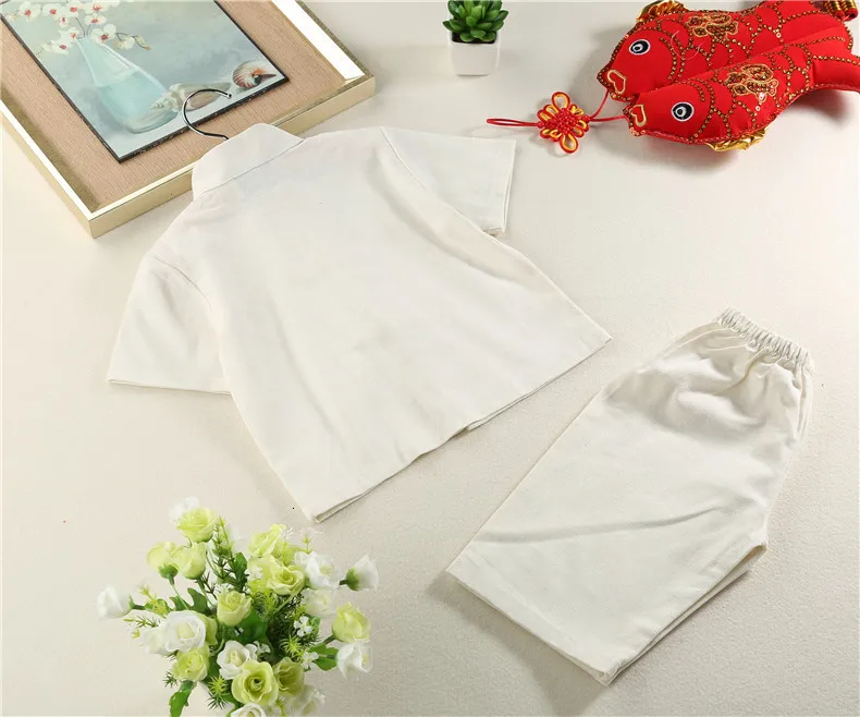 Детский костюм Hanfu Tang, куртка для маленьких мальчиков и девочек, штаны, костюм детский танцевальный костюм с вышивкой новогодний праздничный костюм в китайском стиле
