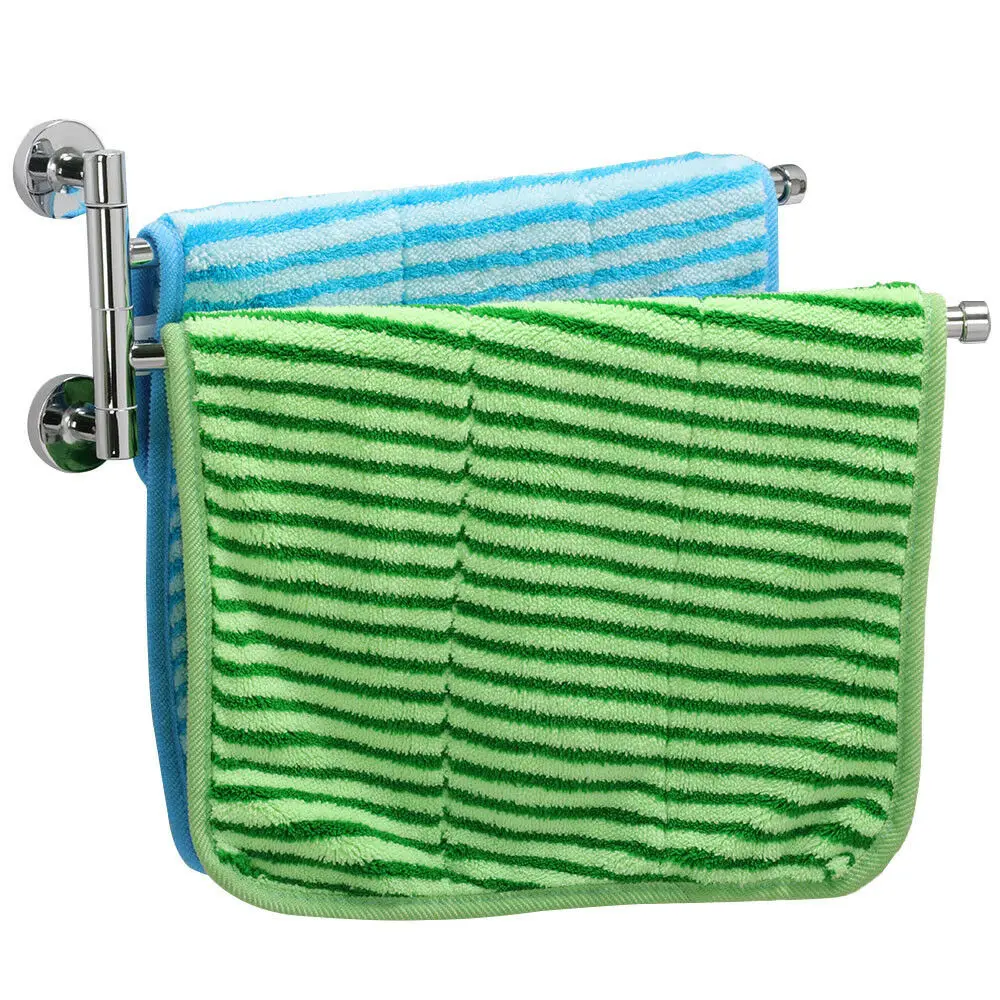 Stainless Steel Towel Storage Rack Rotary Towel Rail Bathroom Kitchen Wall Towels Polishing Bracket Bathroom Accessories