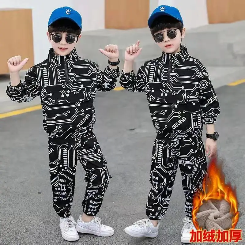 

Fashion New Boys Clothing Spring Autumn Long Sleeve Sets 2 3 4 6 8 9 10 Years Teenagers Children Sports Clothing Sets