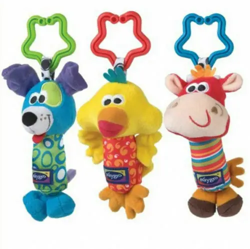 

Cartoon Infant Baby Soft Handbells Rattles Car Bed Stroller Bell Toy Developmental