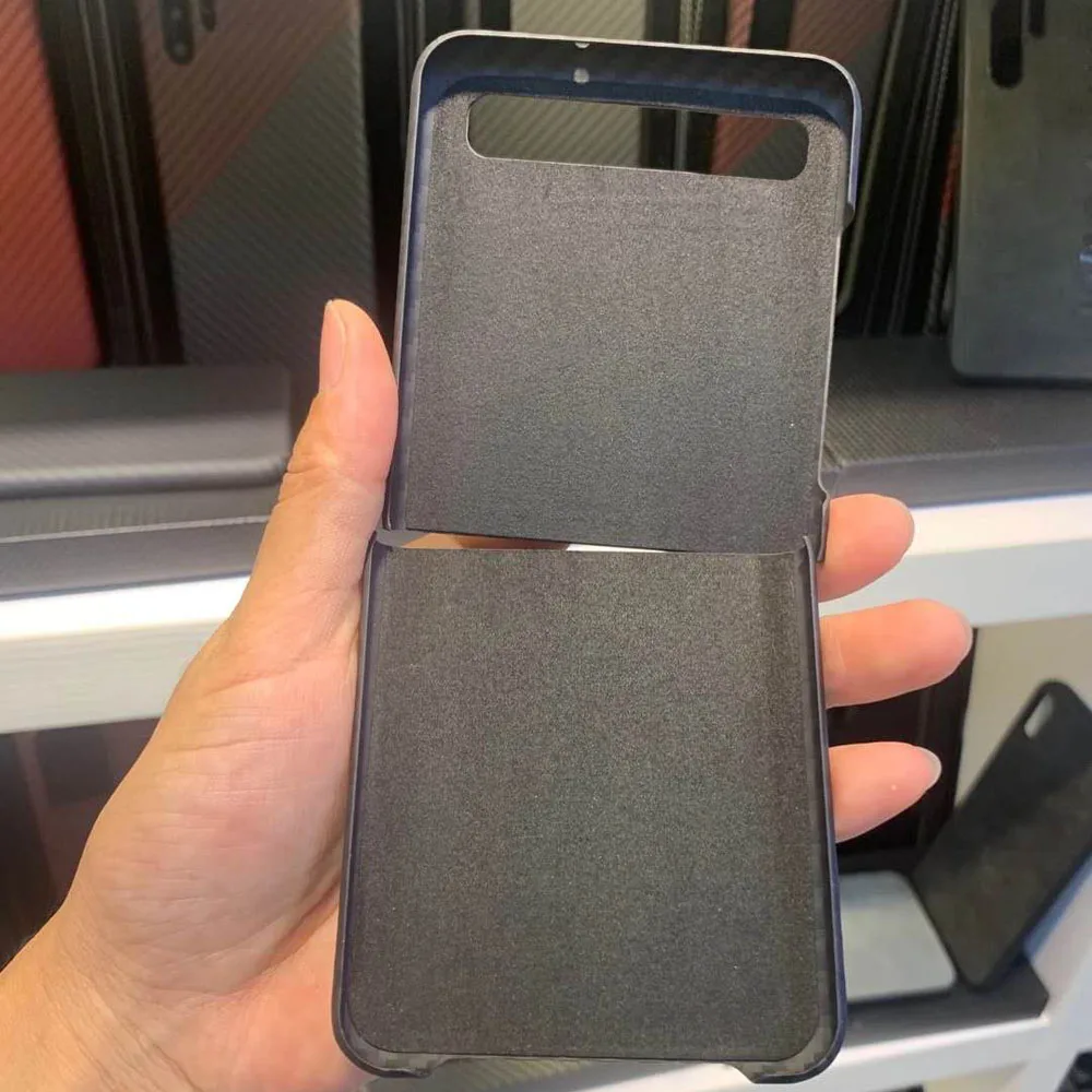 CF кожаный чехол из углеродного волокна для телефона Samsung galaxy Z flip F7000 легкий тонкий