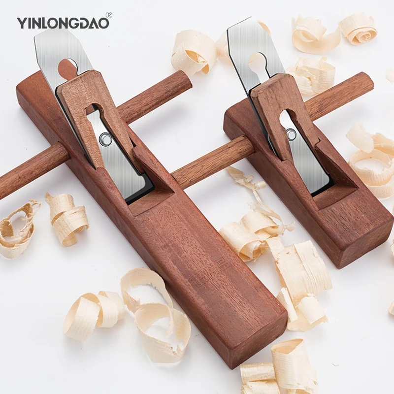 YINLONGDAO Hand Plane Wood Planer Mahogany PlaneFlat Wood Plane Bottom Edged Hand Planer Blades For Carpenter Woodworking Tools