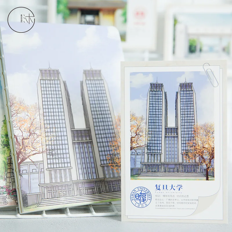 30 Pcs/Set Ideal Campus World Famous Universities Postcard Greeting Card Message Card Birthday Gift