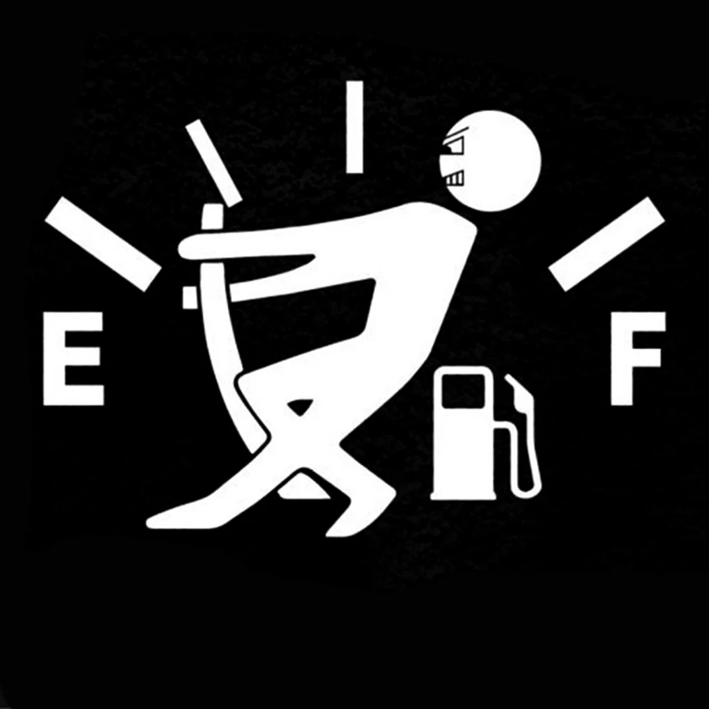 

Funny Car Sticker Pull Fuel Tank Pointer To Full Hellaflush Reflective Vinyl Car Sticker Decal
