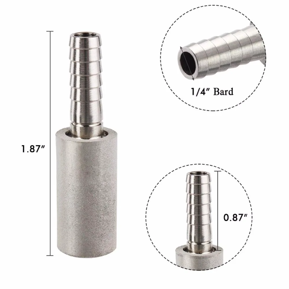 Stainless Steel Diffusion Stone, 2 Micron Aeration Homebrew Carbonation Stone 1