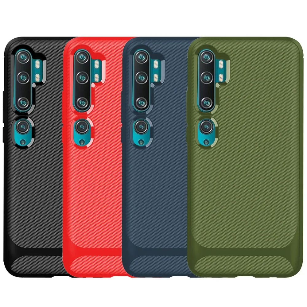 Тонкий чехол для телефона из ТПУ Для xiaomi mi CC9 Note 10 Pro, силиконовый мягкий защитный противоударный чехол из углеродного волокна