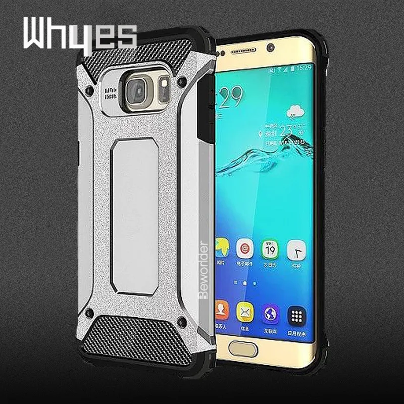 whyes Cases For Samsung Galaxy S6 Edge Case G925F Silicone TPU soft + PC ShockProof Armor Cover G920F S6edge | Мобильные телефоны и