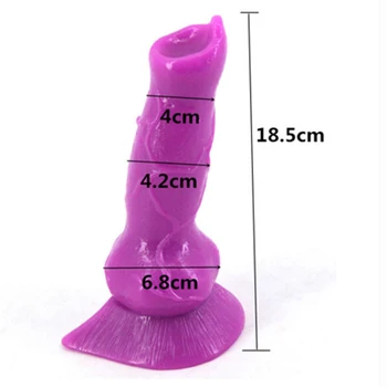 Big Realistic Animal Dildo Wolf Penis with Suction Cup Dildo Sex Toys for Women Masturbation Vaginal G Spot  Anal Sex Adult Toy 3