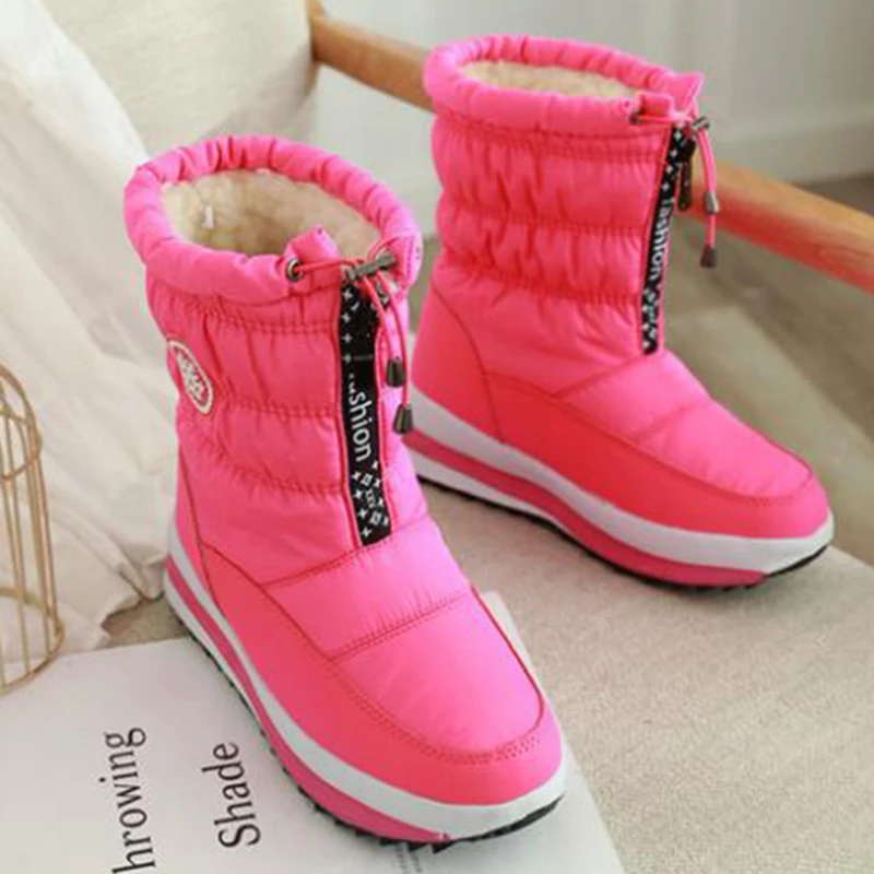 Women snow boots platform winter boots elastic thick plush non-slip boots women winter shoes botas mujer zapatos de mujer fa10