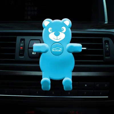 E-FOUR автомобильный защитный держатель для телефона из силикагеля, новинка, Модный стильный автомобильный аксессуар, держатель на вентиляционное отверстие, подставка, gps регулируемый держатель для телефонов - Цвет: Blue bear