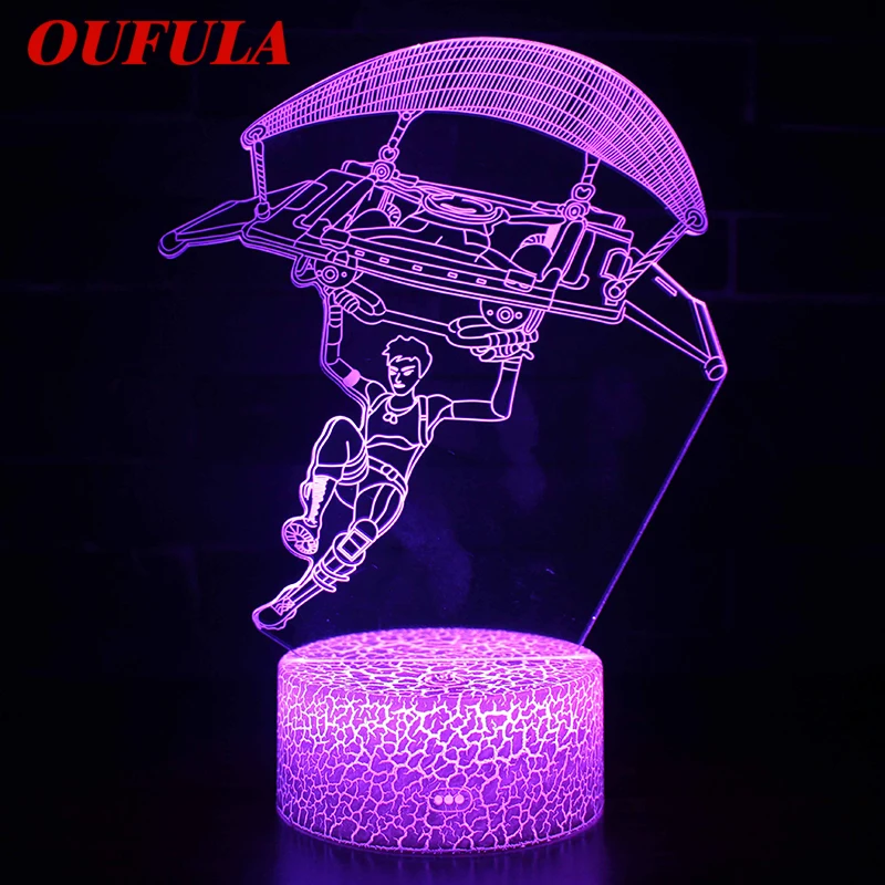Светодиодный ночник, новинка, 3D лампа, милая игрушка, подарок, 7 цветов, абстрактная графика художника, мультяшная атмосферная лампа для детей, детская комната